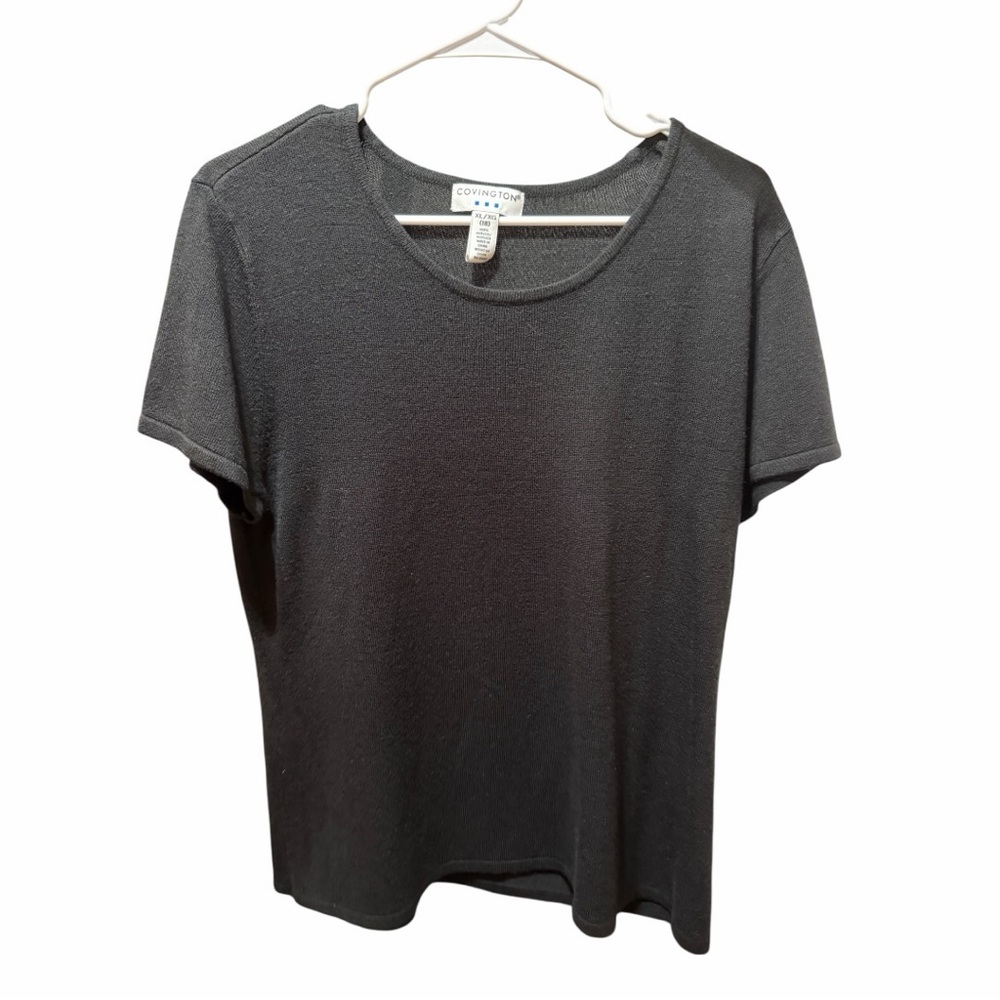 Covington Black Short Sleeve Sweater
